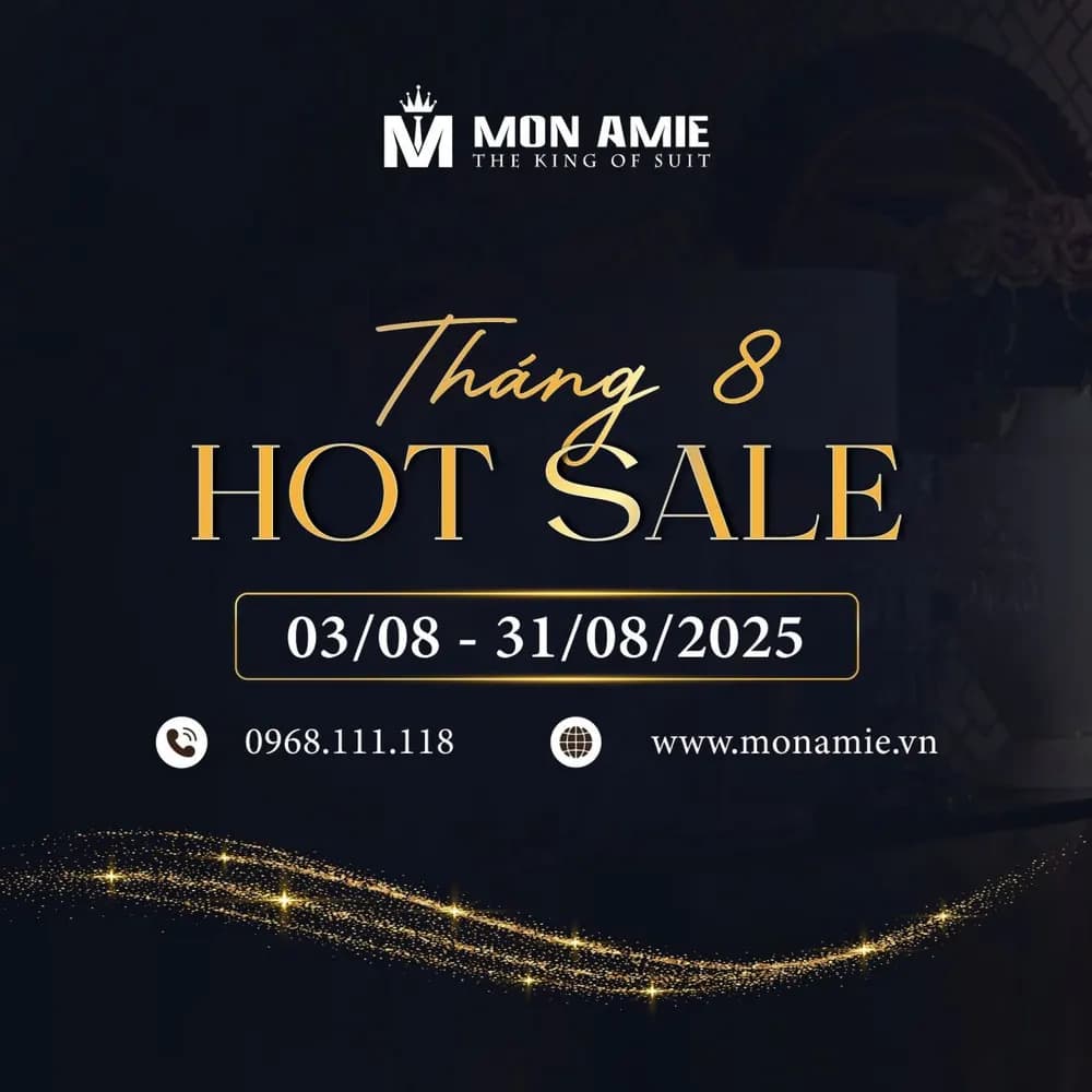 Ưu đãi tháng 8/2025: tặng quần tây hoặc ghi lê cùng vải