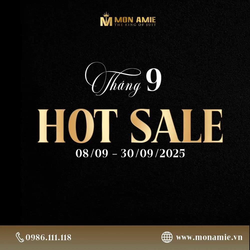 Ưu đãi tháng 9/2025: may bộ suit thứ hai tại Mon Amie