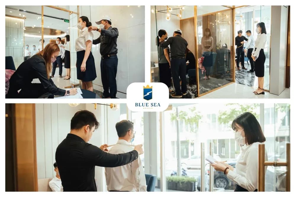 Đo may đồng phục tại doanh nghiệp: ghi nhận tại Blue Sea Group