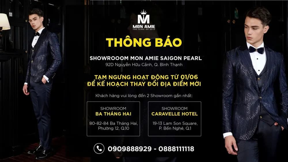 Thông báo: showroom Saigon Pearl tạm ngừng hoạt động từ 01/06/2025