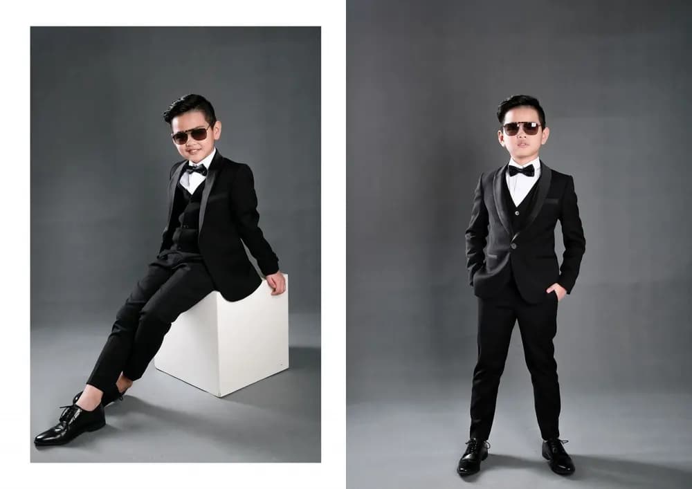 May suit trẻ em theo số đo: chọn form, vải và cỡ chừa