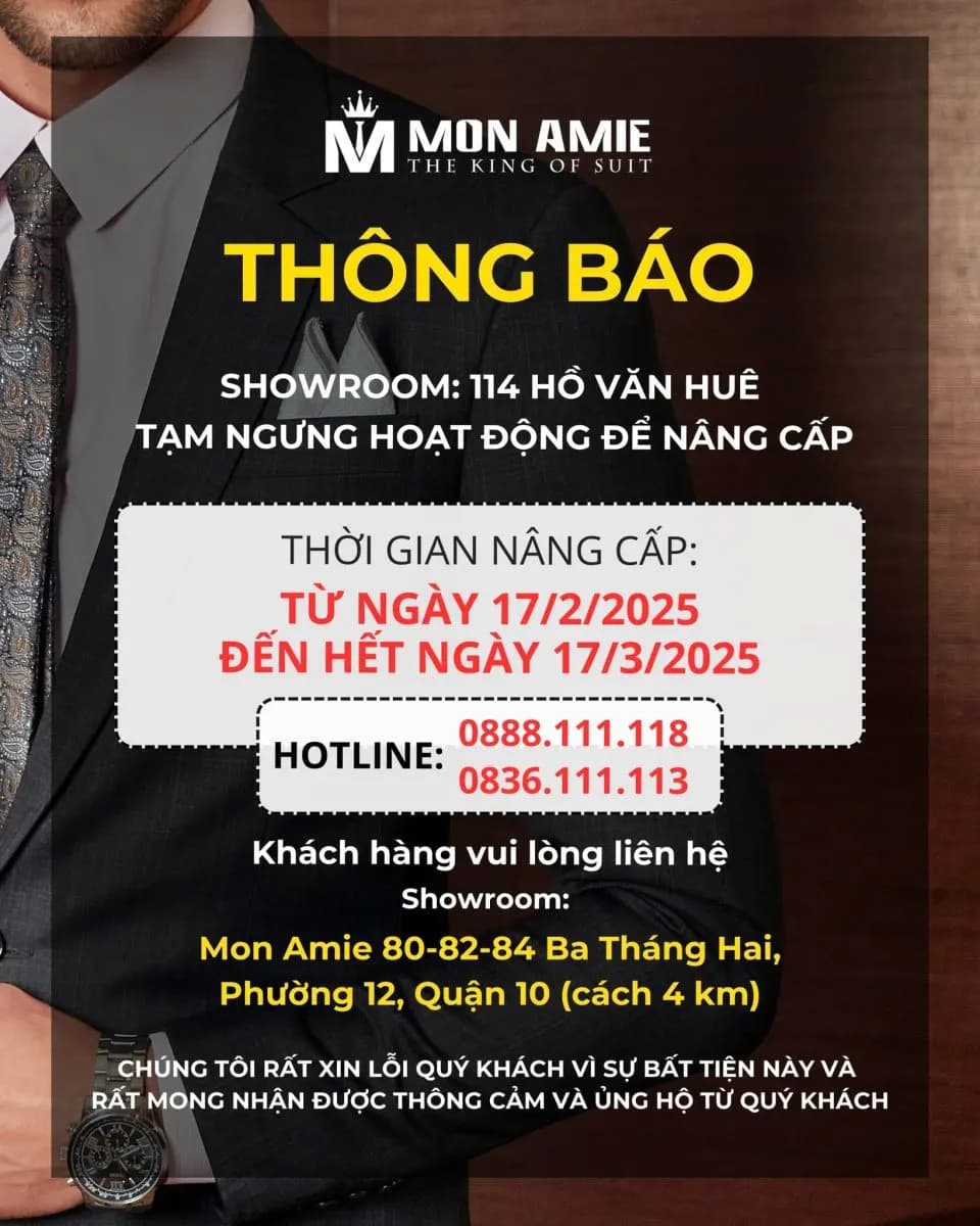 Nâng cấp showroom Mon Amie 114 Hồ Văn Huê, Phú Nhuận