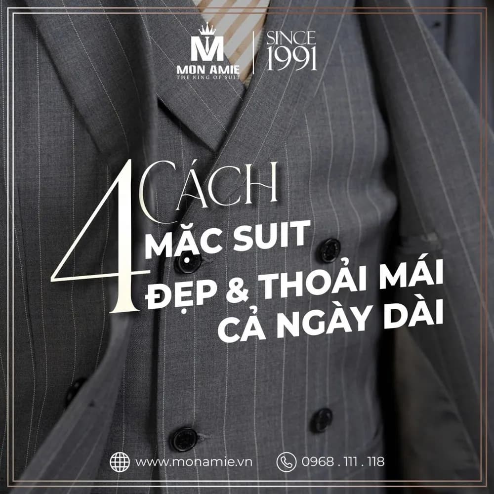 Mặc suit cả ngày mà không bí bách: kinh nghiệm từ xưởng may