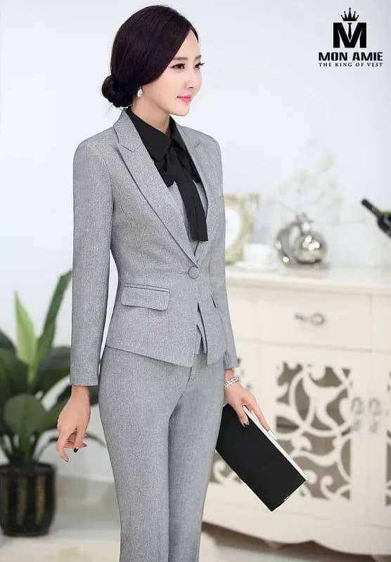 May đồng phục công sở: sơ mi, quần tây, chân váy và vest