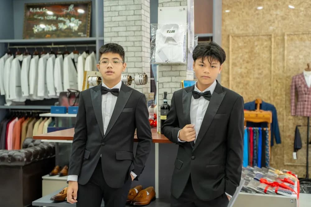 Tuxedo đen cho đêm prom: chọn ve, nút và phụ kiện