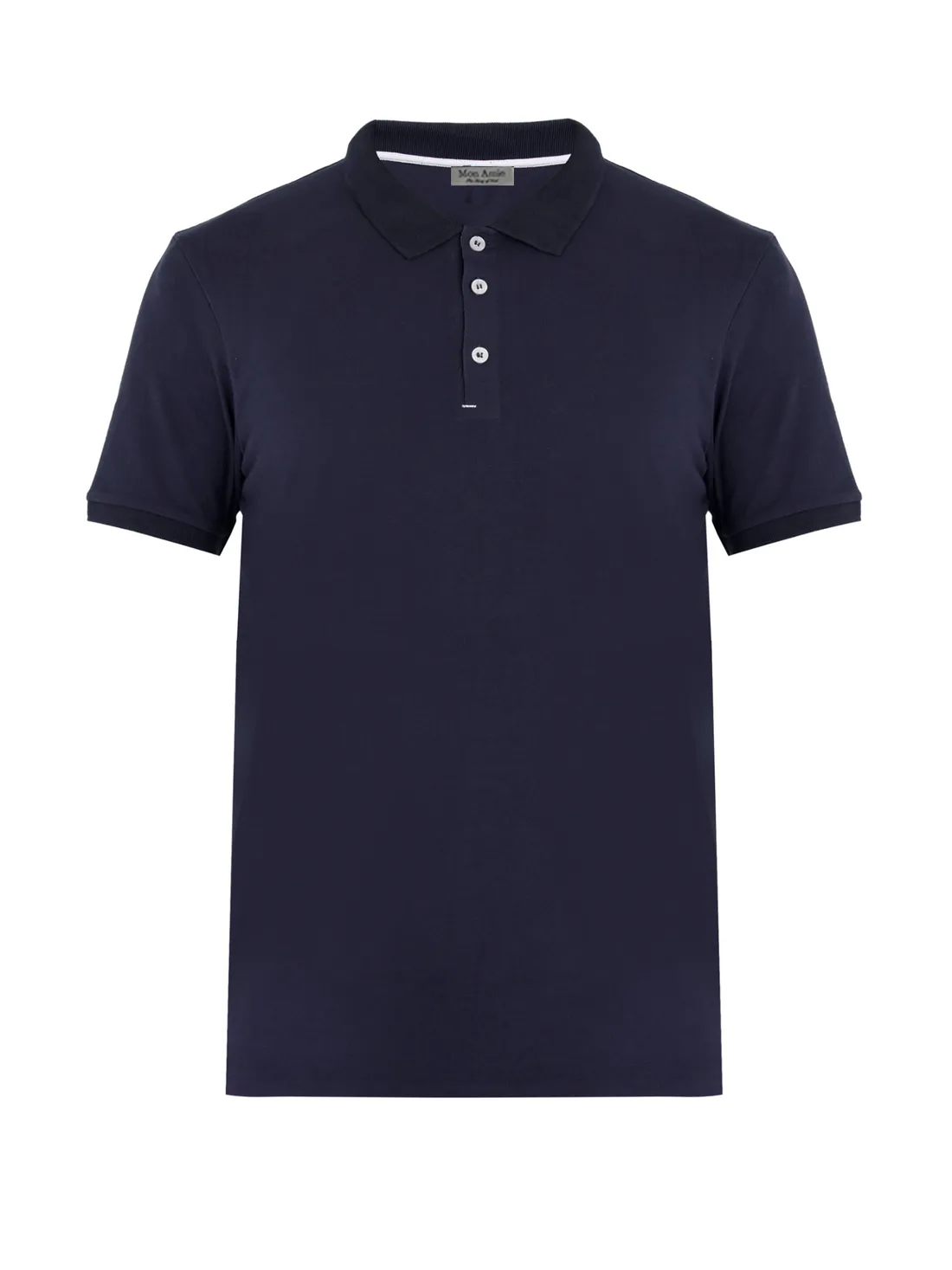 Polo navy trơn ba khuy — 1/1