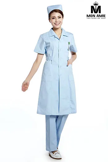 Đồng Phục Y Tá Màu Xanh Dương Ve Xuôi DPYT008 — 1/1