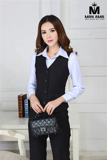 Đồng Phục Áo Ghi Lê Nữ Màu Đen 018 — 1/1