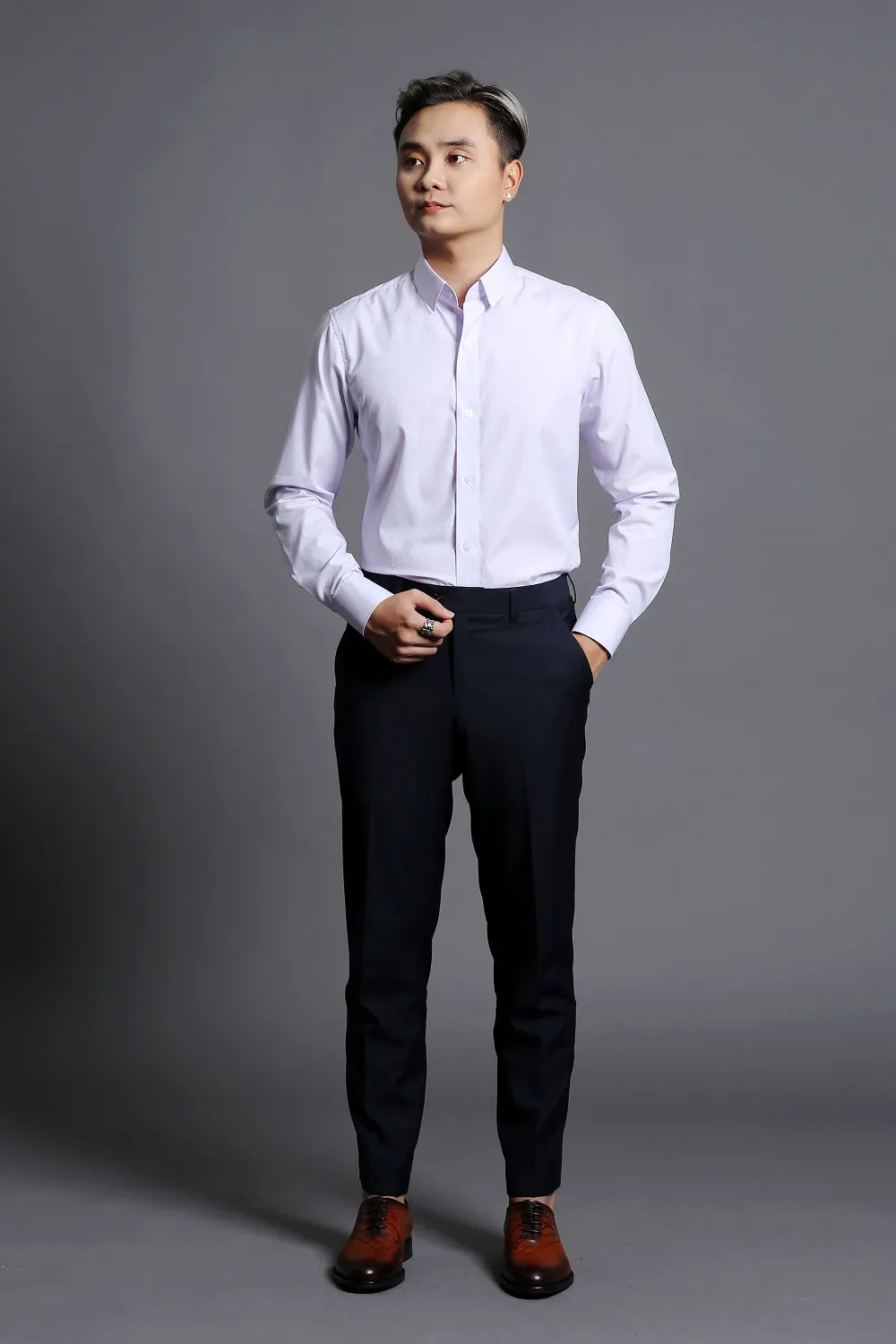 Đồng Phục Áo Sơ Mi Nam Trắng — 1/2