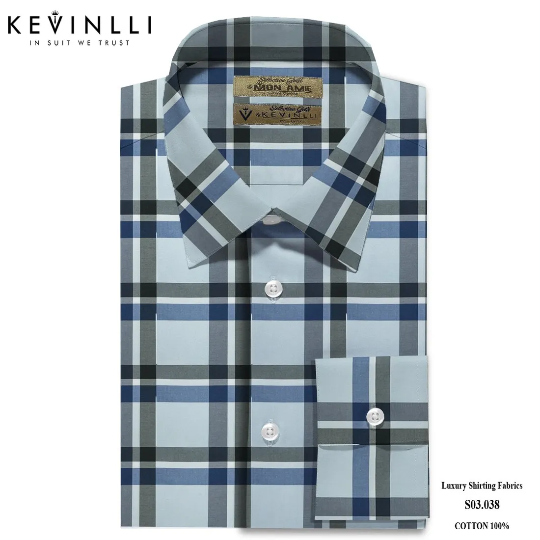 Sơ mi nam S03 · 100% cotton — 1/1