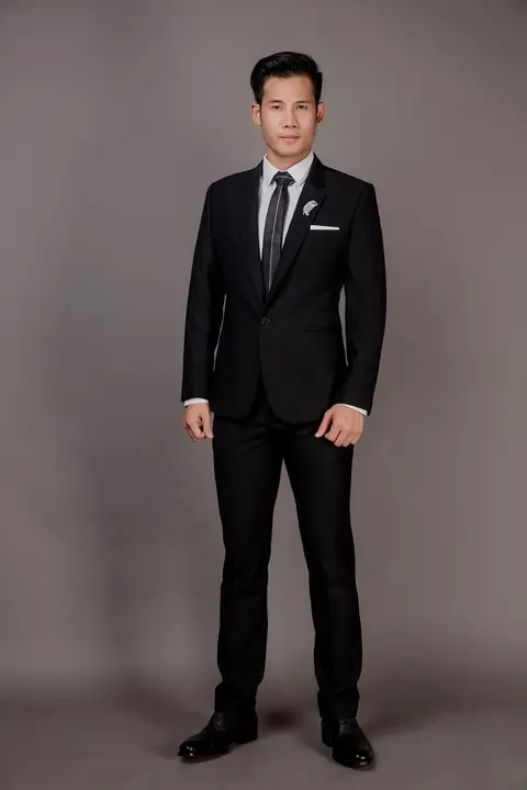 Bộ Vest Doanh Nhân Cao Cấp Màu Đen Italia Super Black - Vercelli — JP902