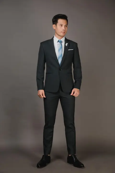 Bộ Vest Doanh Nhân Cao Cấp Màu Xanh Rêu — 624DT737