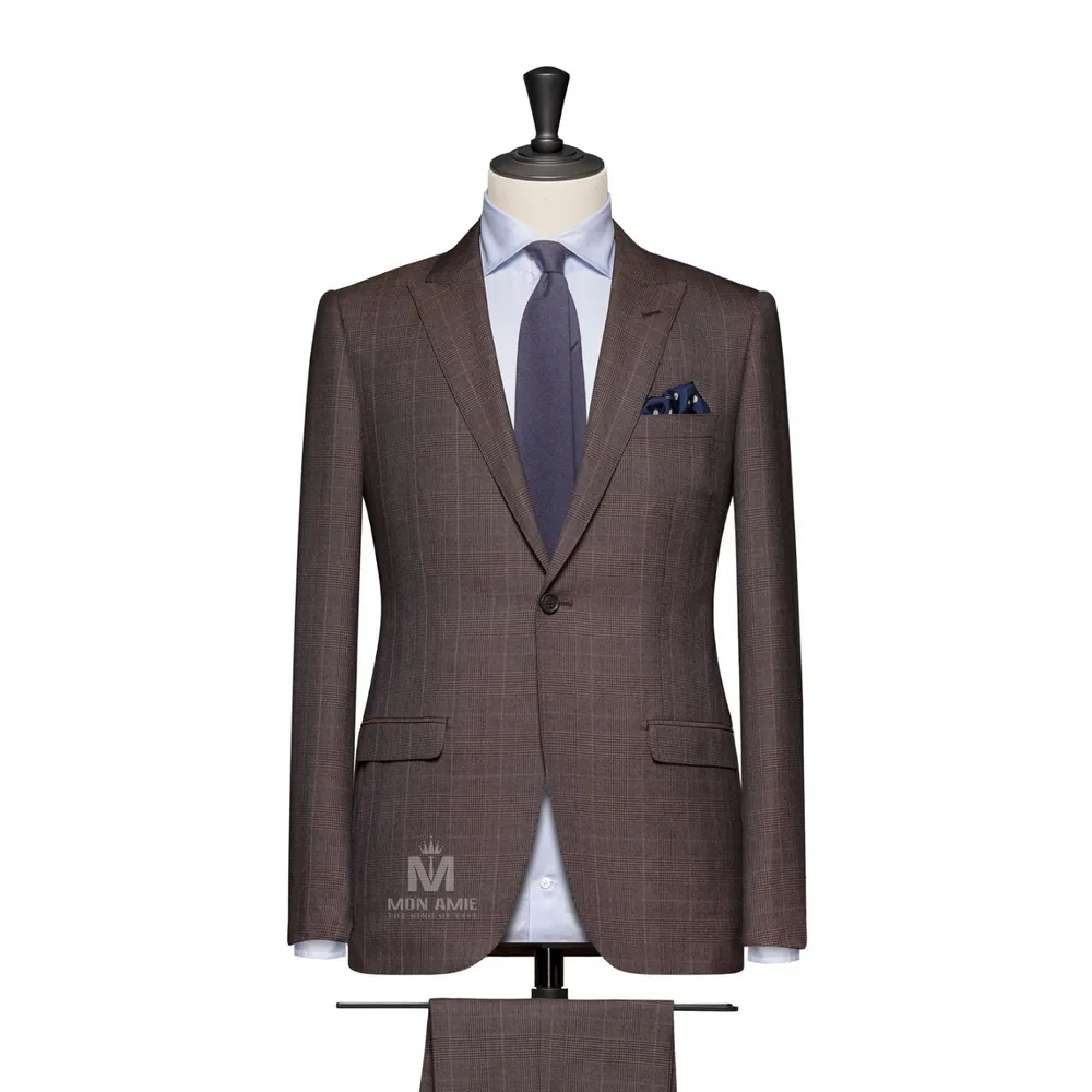 Vest đồng phục caro nâu — 1/2