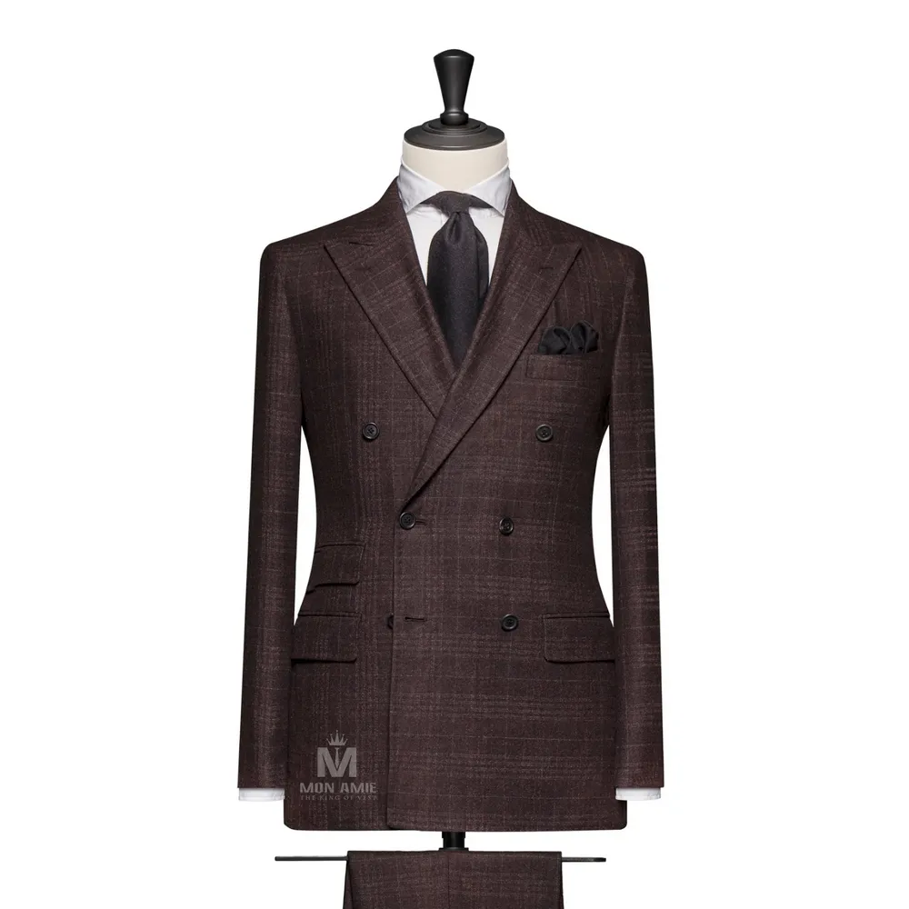 Vest đồng phục caro nâu — 1/2