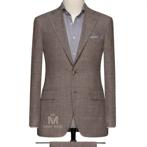 Vest đồng phục caro nâu — 624839