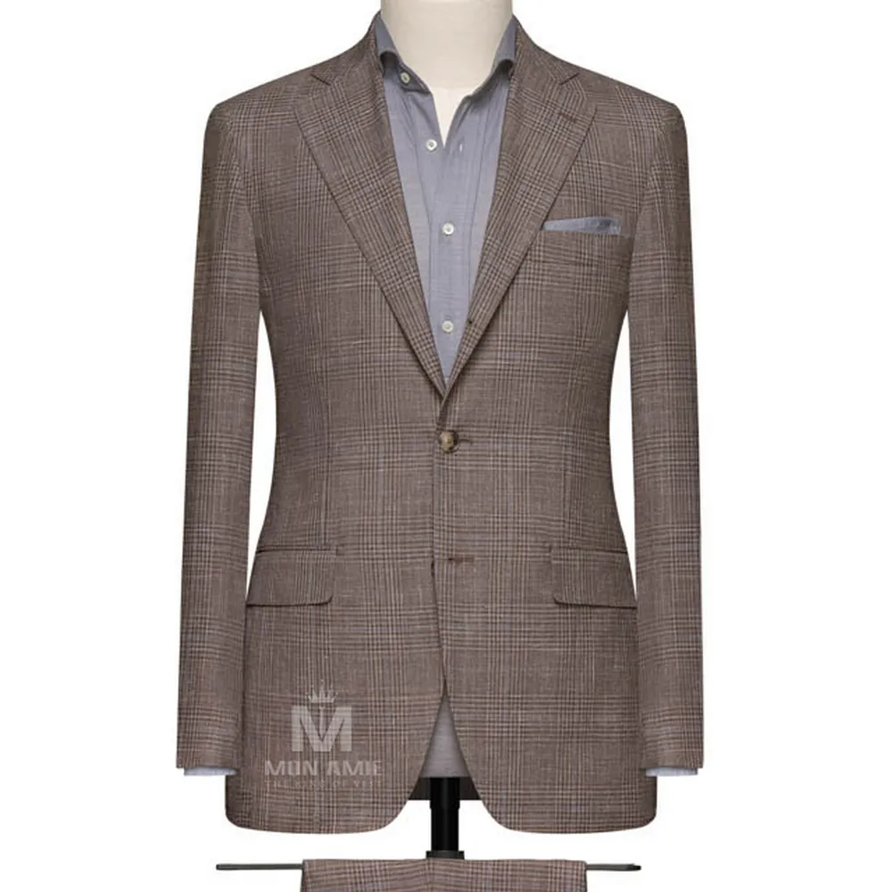 Vest đồng phục caro nâu — 1/3