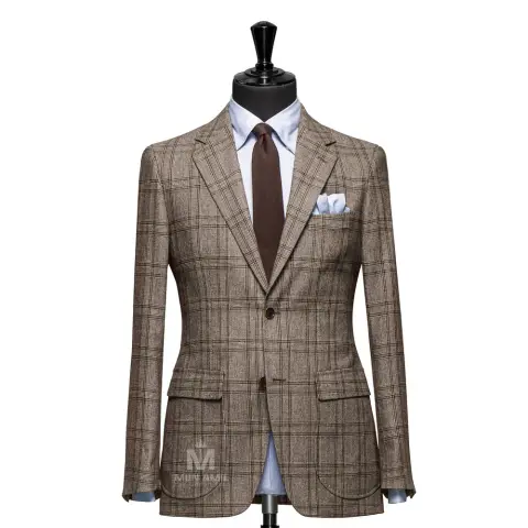 Vest đồng phục caro nâu — 71119-02