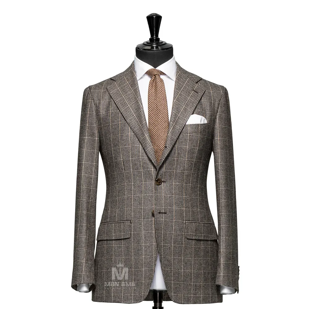 Vest đồng phục caro nâu — 1/3