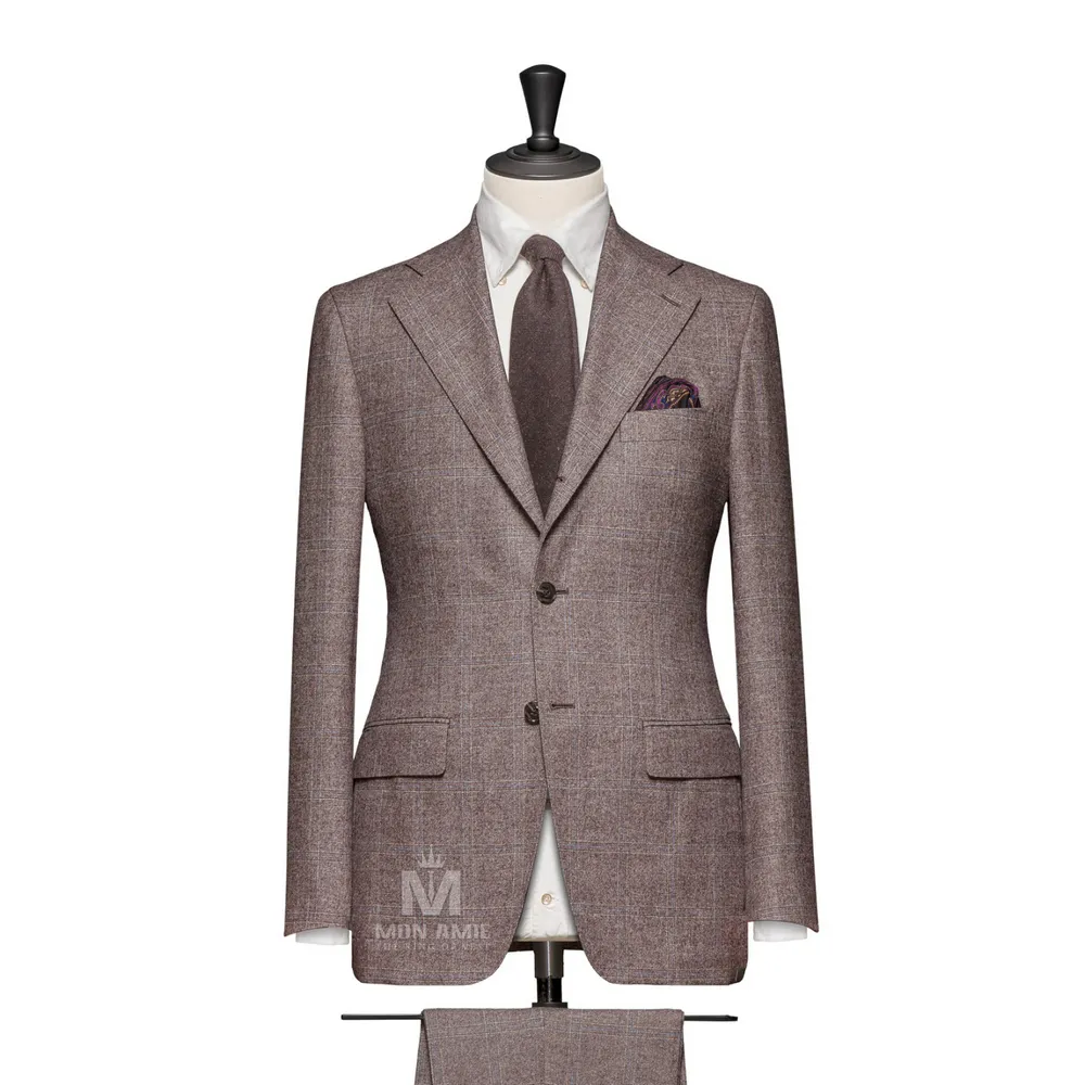 Vest đồng phục caro nâu — 1/2
