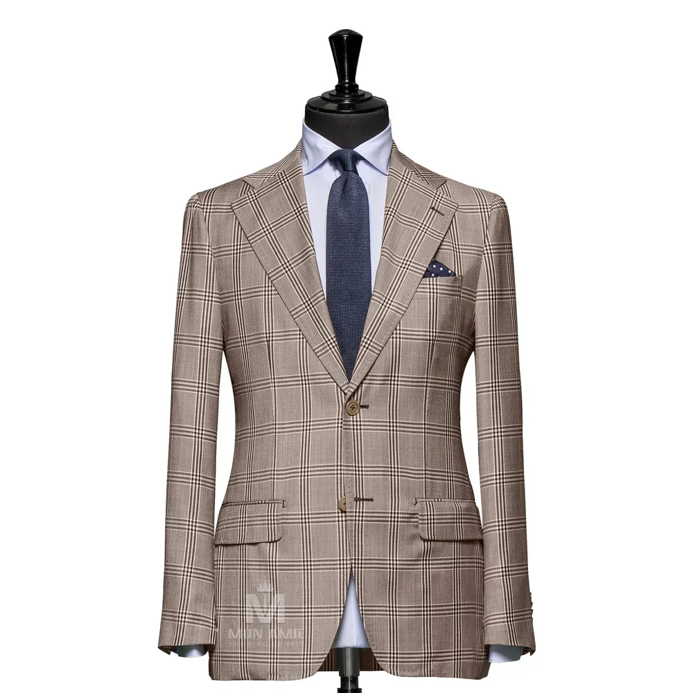 Vest đồng phục caro nâu — 1/3