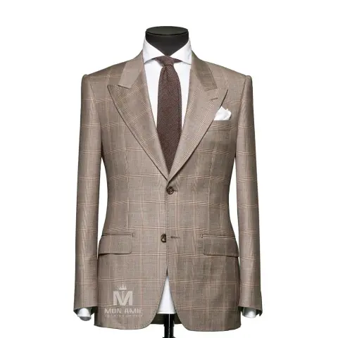 Vest đồng phục caro nâu — 789072