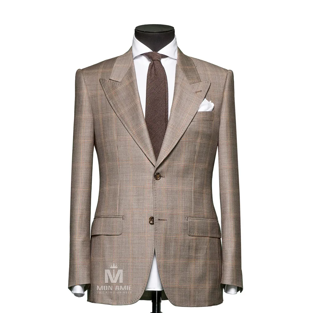 Vest đồng phục caro nâu — 1/3