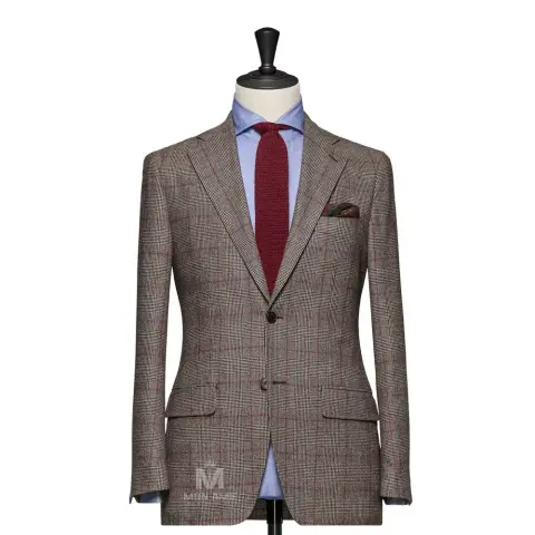Vest đồng phục caro nâu — BARRINGTON-15065