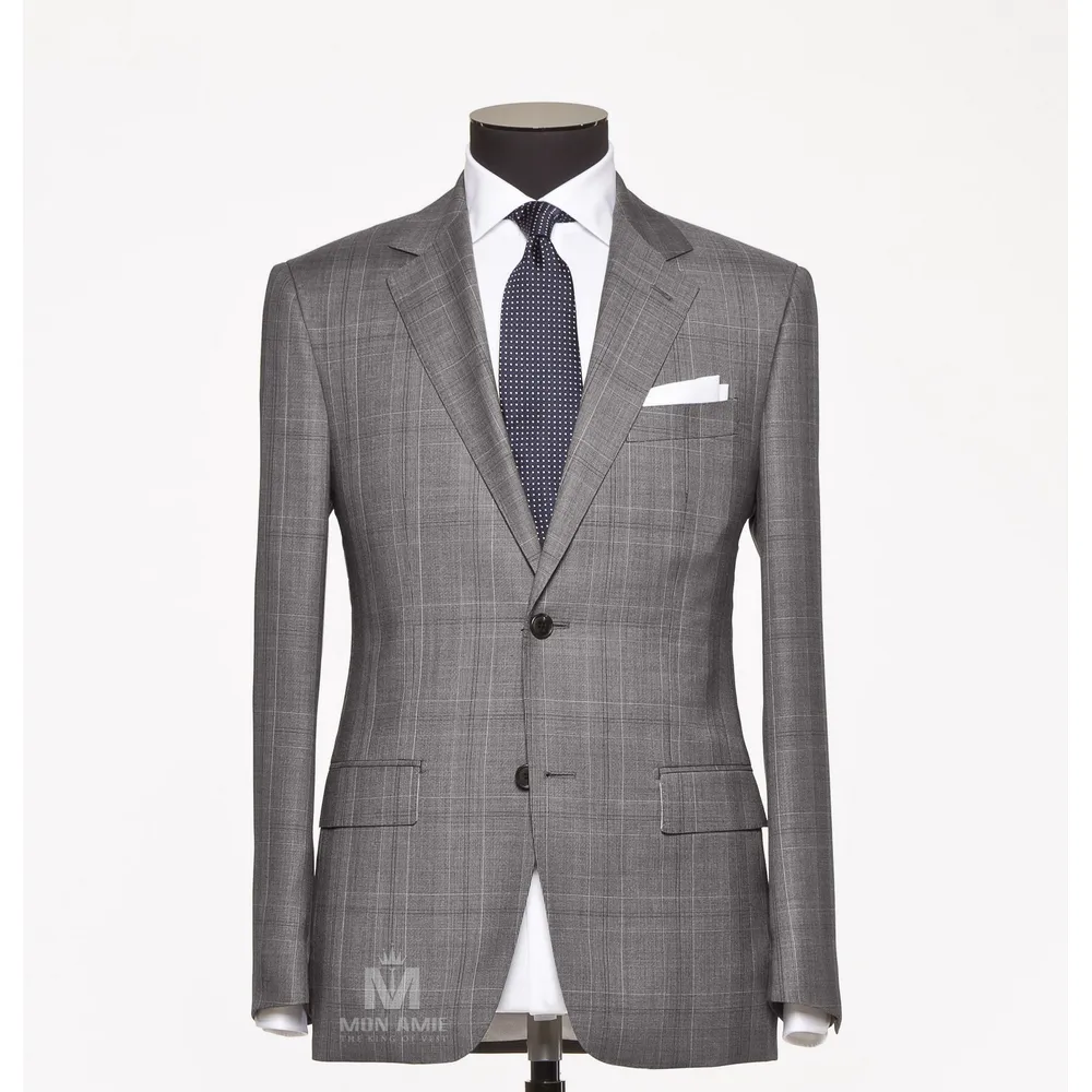 Vest đồng phục caro xám — 1/3