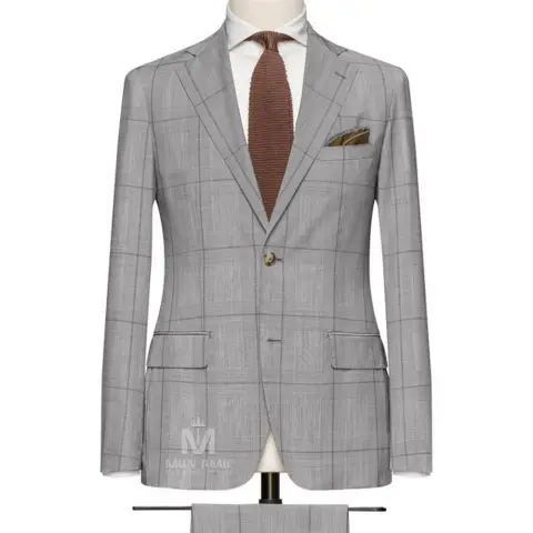 Vest đồng phục caro xám — 624836