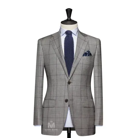 Vest đồng phục caro xám — 624837