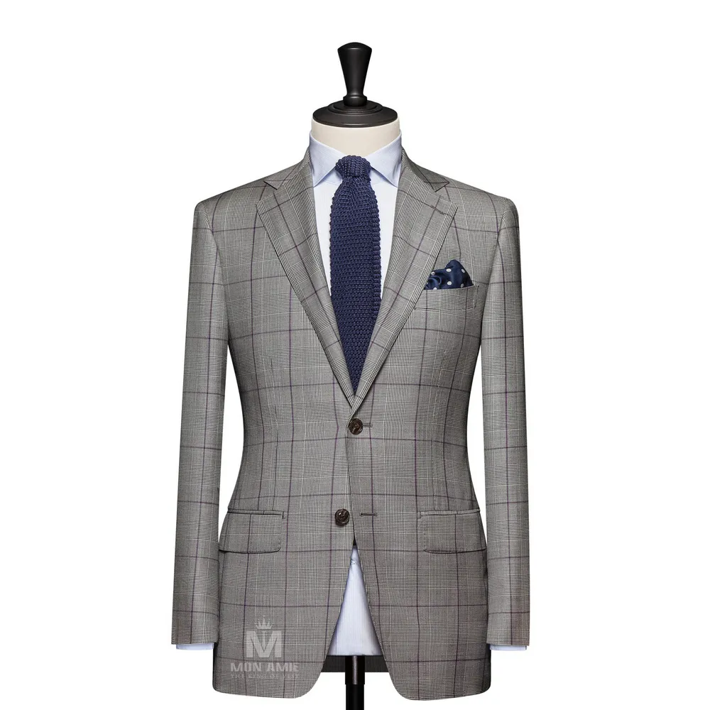Vest đồng phục caro xám — 1/3