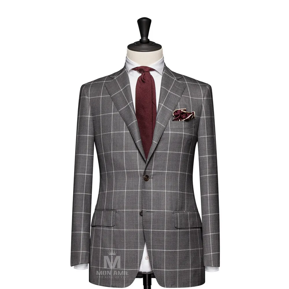 Vest đồng phục caro xám · 64 — 1/3
