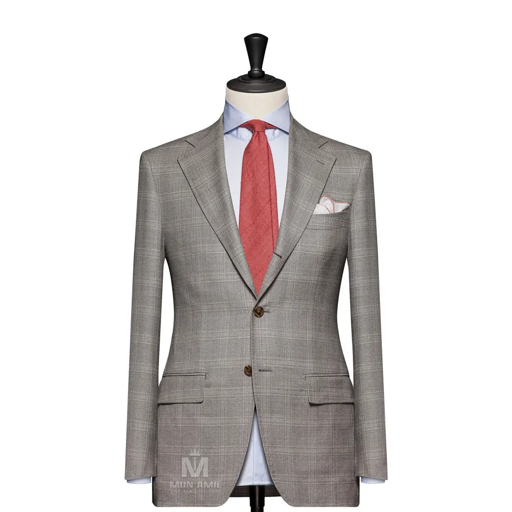 Vest đồng phục caro xám — 1/3