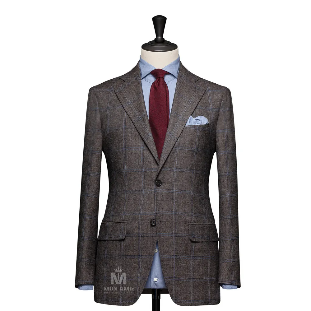 Vest đồng phục caro xám — 1/3