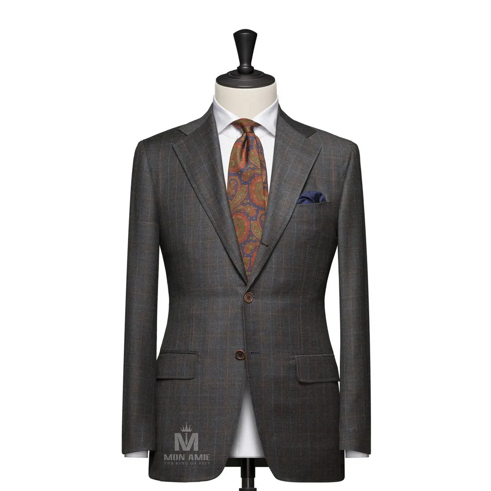 Vest đồng phục caro xám — 1/3