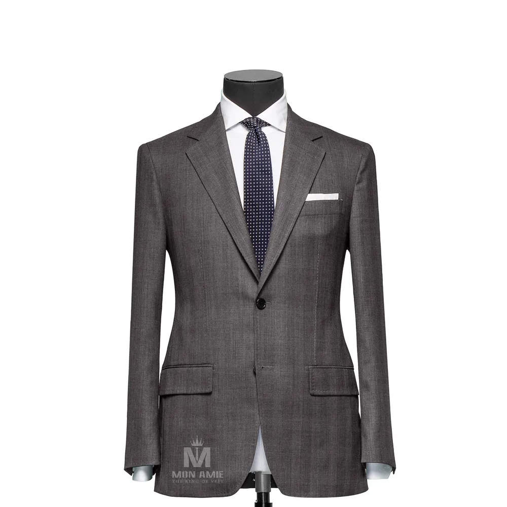 Vest đồng phục caro xám — 1/3