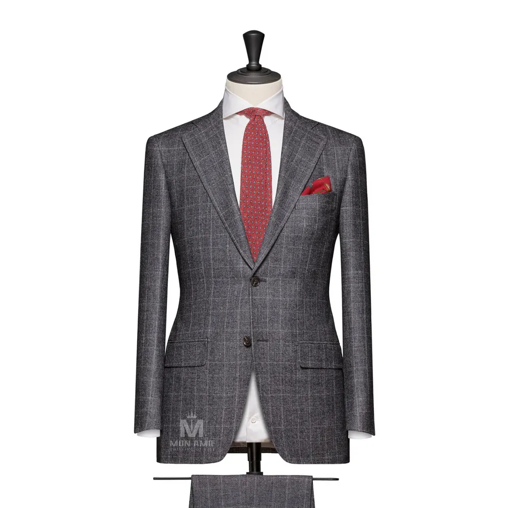 Vest đồng phục caro xám — 1/2