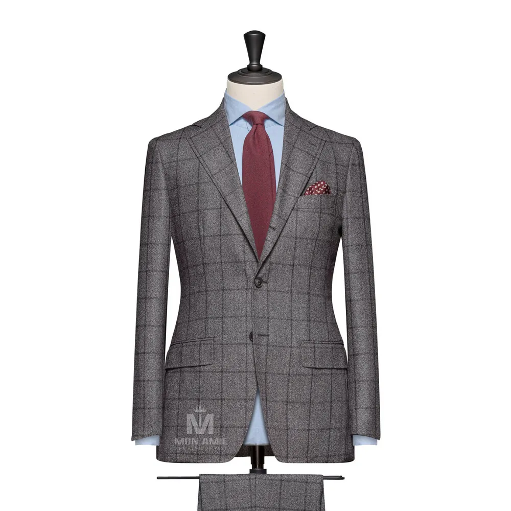 Vest đồng phục caro xám — 1/2