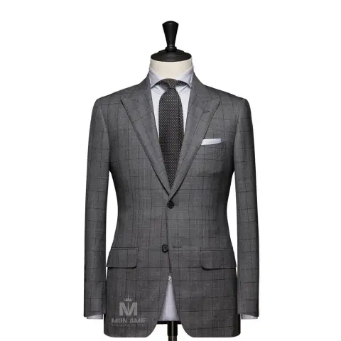 Vest đồng phục caro xám — 789058