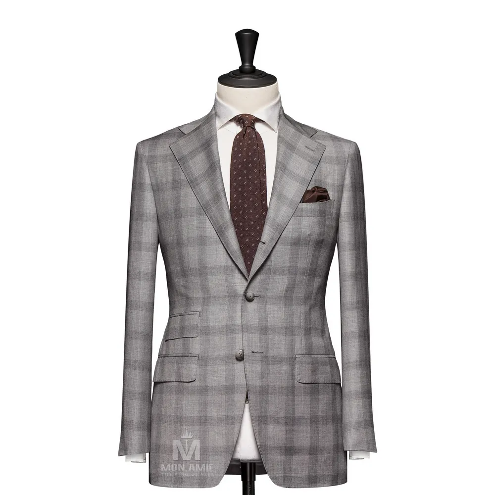Vest đồng phục caro xám — 1/3