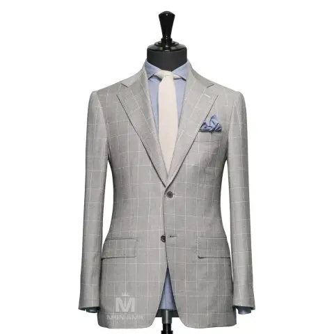 Vest đồng phục caro xám — BARRINGTON-15064