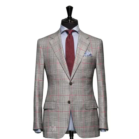 Vest đồng phục caro xám — BARRINGTON-15065
