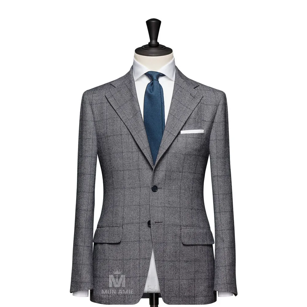 Vest đồng phục caro xám — 1/3