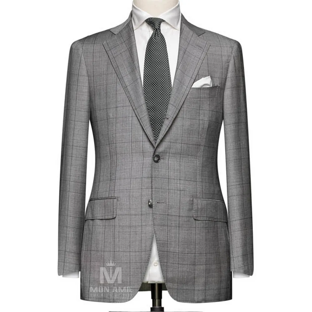 Vest đồng phục caro xám — 1/3