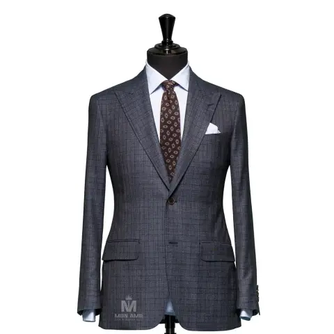 Vest đồng phục caro xám — SCABAL-753192
