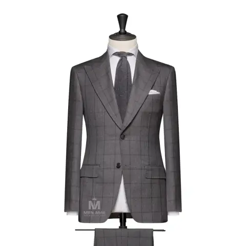 Vest đồng phục caro xám — SCABAL-753201