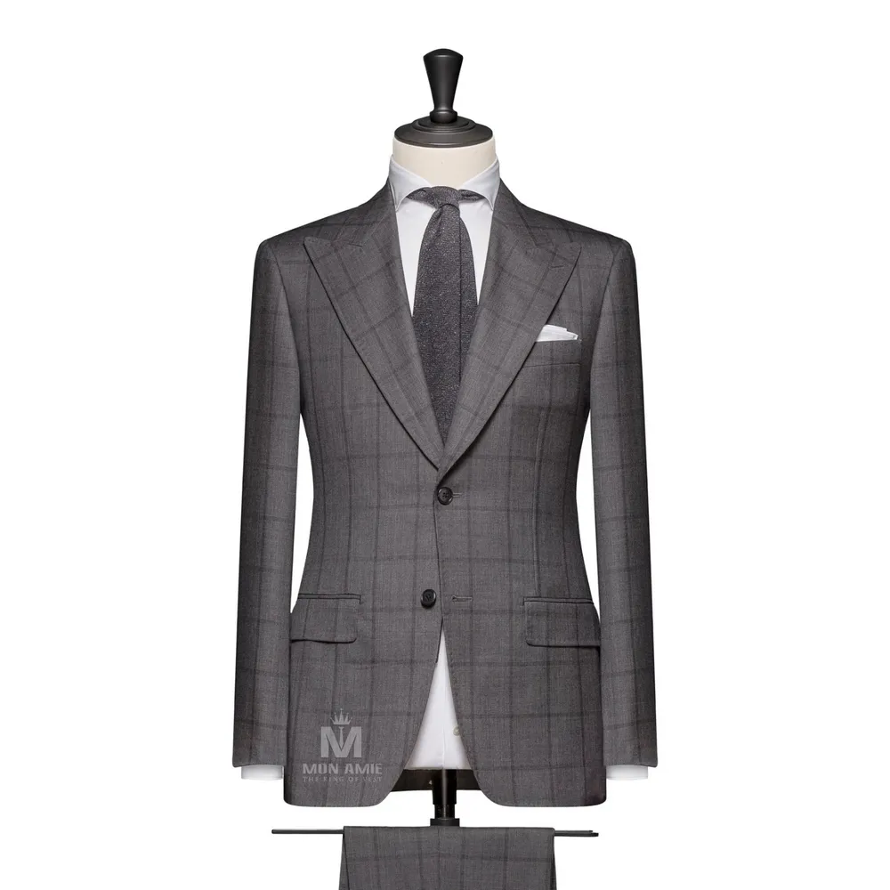 Vest đồng phục caro xám — 1/2