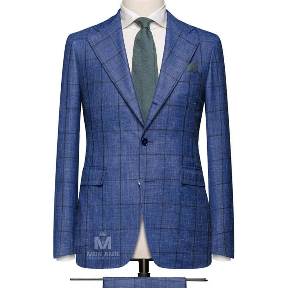 Vest đồng phục caro xanh — 1/3