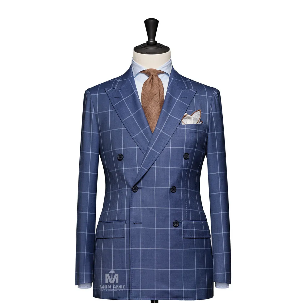 Vest đồng phục caro xanh — 1/3