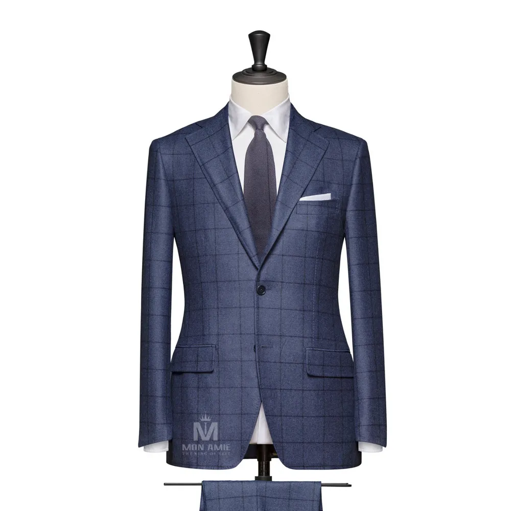 Vest đồng phục caro xanh — 1/2
